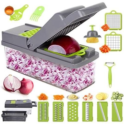 Hãy sáng tạo trong nhà bếp với máy cắt rau quả 12 trong 1 của chúng tôi