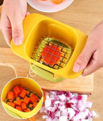 2 trong 1 Cây cắt rau Cắt cắt tay Máy cắt đứt Bấm tỏi vv Thép không gỉ
