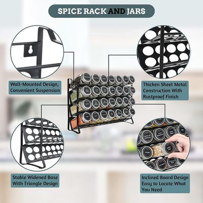 4 Lớp Sợi sắt lưới gia vị chậu giá cho nhà bếp tổ chức giá kích thước 30 * 9,8 * 23,3cm