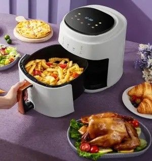 Thương mại 8l thép không gỉ Liner Custom Silver Crest Air Fryers để nấu ăn