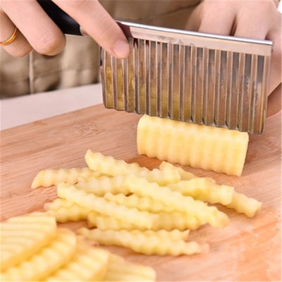 Rustless Steel Crinkle Knife lý tưởng cho rau và khoai tây cắt sóng trong nhà bếp