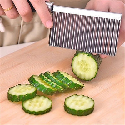 Rustless Steel Crinkle Knife lý tưởng cho rau và khoai tây cắt sóng trong nhà bếp