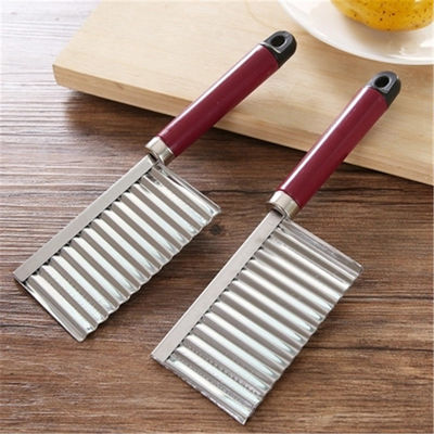 Rustless Steel Crinkle Knife lý tưởng cho rau và khoai tây cắt sóng trong nhà bếp