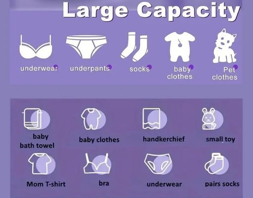 Bồn rửa nhựa hoàn toàn tự động Máy giặt gấp nhỏ di động cho vớ đồ lót