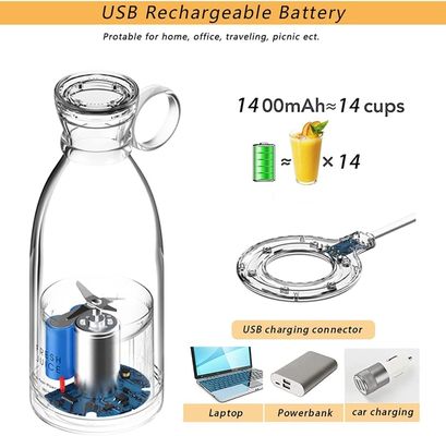 Không có Máy pha trộn mini Juicer Cup nhựa USB di động được điều khiển bởi ứng dụng cho nước ép và nước ép