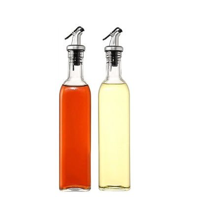 Square Calcium Na Glass Vinegar Olive Oil Dispenser chai với vòi phun