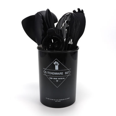 Sản phẩm nấu ăn silicone Spatula Set với thùng lưu trữ 12 miếng đồ nấu ăn không dính