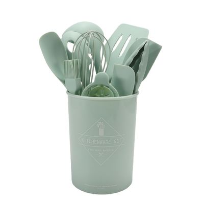Sản phẩm nấu ăn silicone Spatula Set với thùng lưu trữ 12 miếng đồ nấu ăn không dính