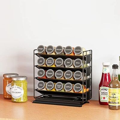 Thực tế 4 lớp kéo ra gia vị tổ chức cho tủ và tổ chức nhà bếp