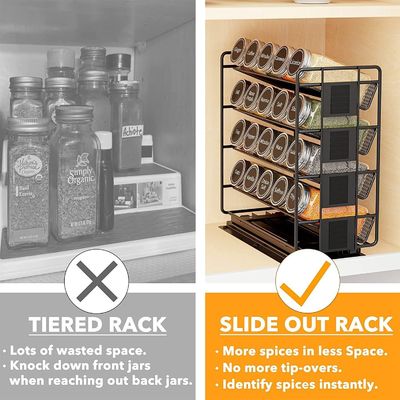 Thực tế 4 lớp kéo ra gia vị tổ chức cho tủ và tổ chức nhà bếp