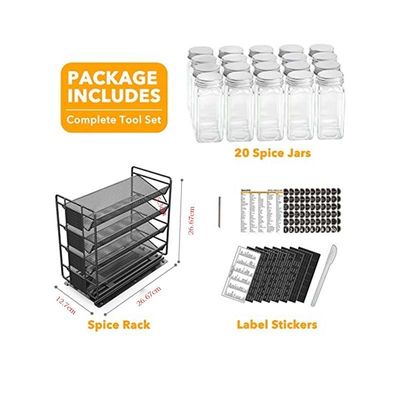 Thực tế 4 lớp kéo ra gia vị tổ chức cho tủ và tổ chức nhà bếp