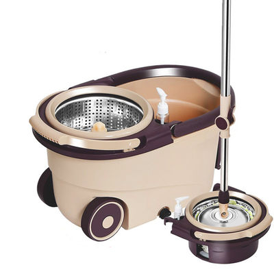 Logo tùy chỉnh Khả năng làm sạch sàn cao Microfiber Spinning Mop Bucket 360 Rotating Dual Drive