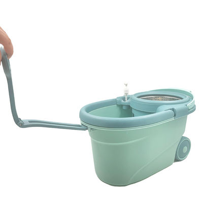 Logo tùy chỉnh Khả năng làm sạch sàn cao Microfiber Spinning Mop Bucket 360 Rotating Dual Drive