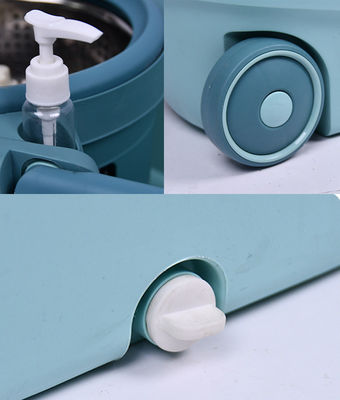 Logo tùy chỉnh Khả năng làm sạch sàn cao Microfiber Spinning Mop Bucket 360 Rotating Dual Drive