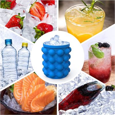 267 gram Đồ xách silicone bán tròn Tiết kiệm không gian Thùng băng với nắp màu xanh / Đỏ / vàng
