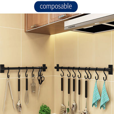 Sản phẩm mới Hooks 30cm Metal Rod Không đục gạo lưu trữ đồ dùng bếp treo