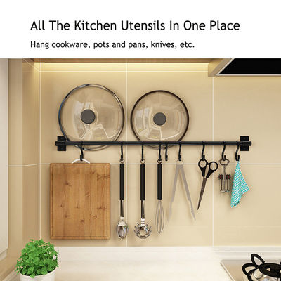 Sản phẩm mới Hooks 30cm Metal Rod Không đục gạo lưu trữ đồ dùng bếp treo