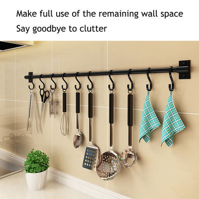 Sản phẩm mới Hooks 30cm Metal Rod Không đục gạo lưu trữ đồ dùng bếp treo
