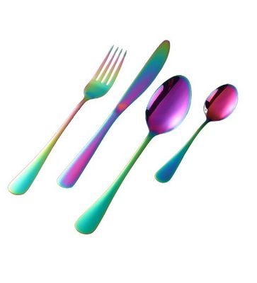 Nhà hàng Đồ đạc đặt nhà khách sạn 410 Stainless Steel Knife Fork Spoon cho bánh thịt nướng