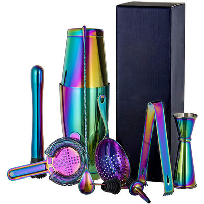 Thiết kế cổ điển 11 bộ Bartender Kit Cocktail Smoker Set 750ml/600ml để sản xuất