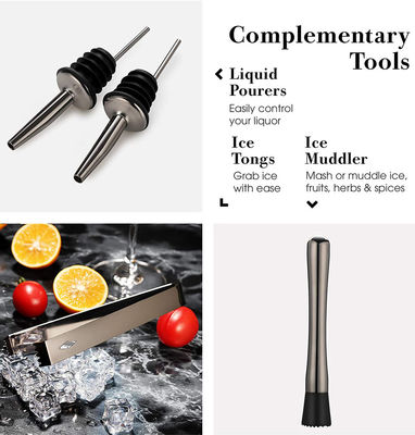 Thiết kế cổ điển 11 bộ Bartender Kit Cocktail Smoker Set 750ml/600ml để sản xuất