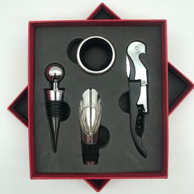 Thép không gỉ Red Seahorse Knife Gift Box Bar Tools Type Corkscrew Wine Opener Set