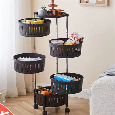 Tổ chức linh hoạt Cửa hàng nhà bếp với năm lớp và giỏ tròn màu đen