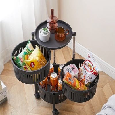 Đứng loại 3 Lớp kim loại chu kỳ phòng đựng đồ lưu trữ và tổ chức cho tủ bếp