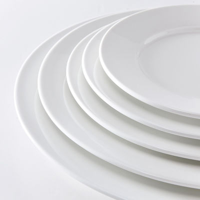 Đồ ăn tối bằng gốm màu trắng cho nhà hàng Hotel Dinnerware Collection