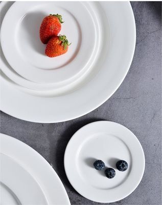 Đồ ăn tối bằng gốm màu trắng cho nhà hàng Hotel Dinnerware Collection