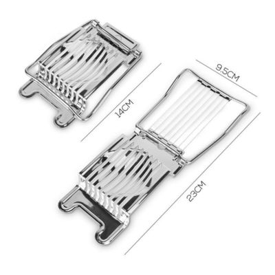 Thép không gỉ bảo quản trứng thịt nướng chuối cắt 14 * 9.5 * 2.2cm Công cụ trứng cho trứng đun sôi