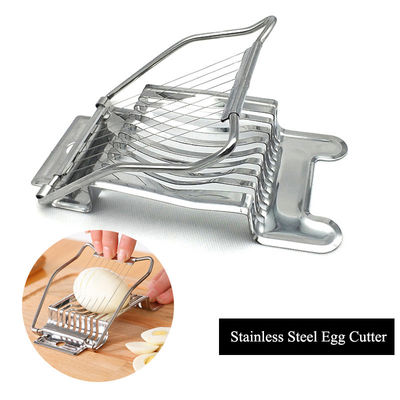 Thép không gỉ bảo quản trứng thịt nướng chuối cắt 14 * 9.5 * 2.2cm Công cụ trứng cho trứng đun sôi