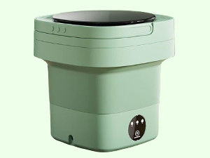 Máy giặt nhỏ 1.8KG và máy sấy quay gấp cho không gian nhỏ gọn