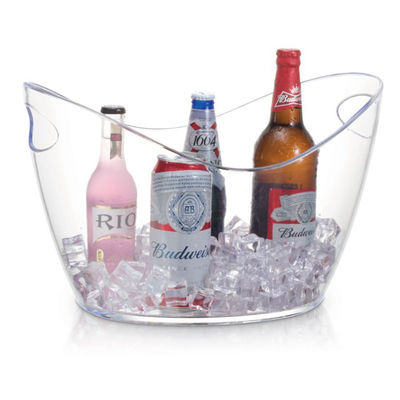 8L LED Acrylic Plastic Ice Bucket Phong cách thiết kế hiện đại cho bữa tiệc Bar Bucket Tongs Type