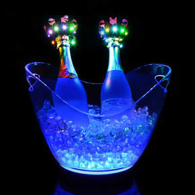 Câu lạc bộ tiệc tùng Khách sạn Acrylic Nhóm đồ uống nhựa Custom Logo Led Acrylic Ice Bucket