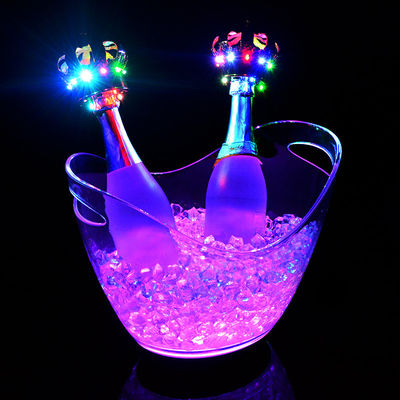 Câu lạc bộ tiệc tùng Khách sạn Acrylic Nhóm đồ uống nhựa Custom Logo Led Acrylic Ice Bucket