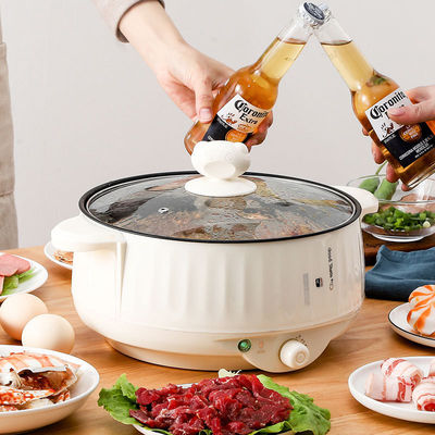 Lớp phủ không dính nhà Electric Skillet Portable Electric Hot Pot cho hộ gia đình