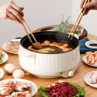 Lớp phủ không dính nhà Electric Skillet Portable Electric Hot Pot cho hộ gia đình