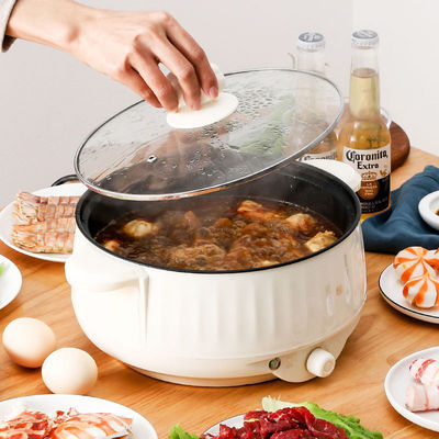 Lớp phủ không dính nhà Electric Skillet Portable Electric Hot Pot cho hộ gia đình