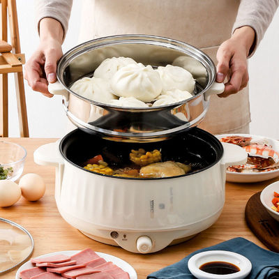 Lớp phủ không dính nhà Electric Skillet Portable Electric Hot Pot cho hộ gia đình