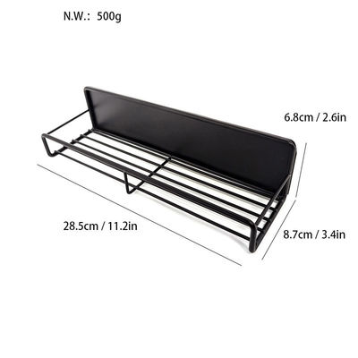 Cửa hàng lưu trữ gia vị từ tính một tầng màu đen cho tổ chức nhà bếp