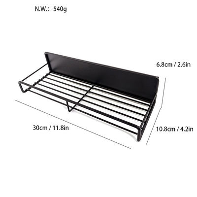 Cửa hàng lưu trữ gia vị từ tính một tầng màu đen cho tổ chức nhà bếp