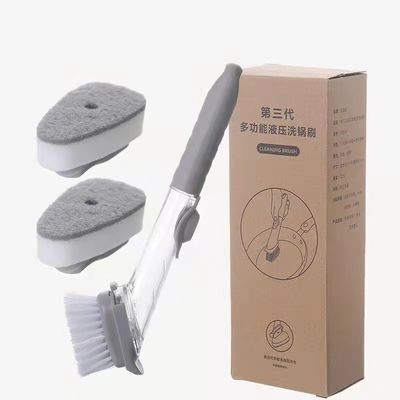 3 Đầu làm sạch có thể thay thế xà phòng Sponge PP TPR Bristle bàn chải rửa chén
