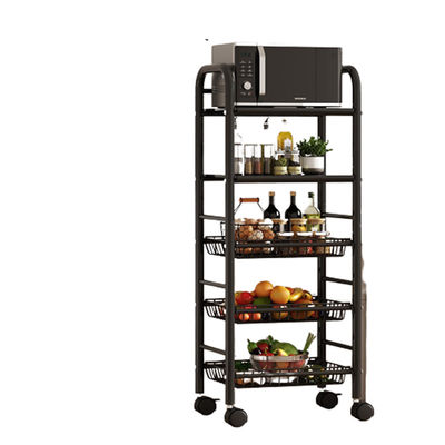 5 Tier không gấp rack nhà bếp lưu trữ tổ chức với ổn định quay Rolling thiết kế