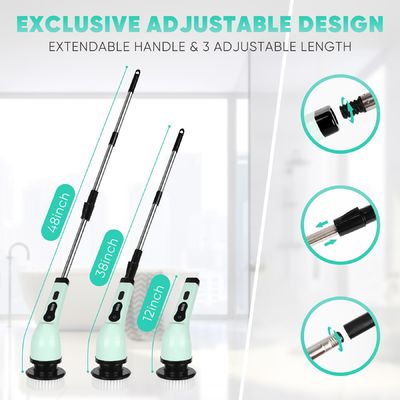 Máy rửa xoay điện không dây bồn tắm bồn tắm nhà bếp tẩy rửa bàn chải để làm sạch nhà