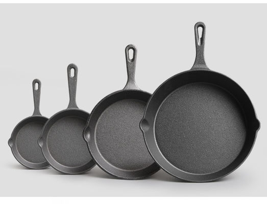 Đĩa nướng bằng sắt đúc 9-30cm Skillet trước mùa cho cả hai nhu cầu nấu ăn trong nhà ngoài trời