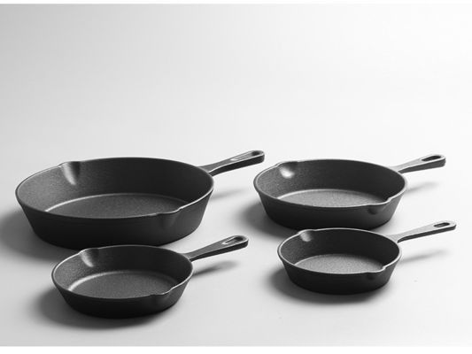 Đĩa nướng bằng sắt đúc 9-30cm Skillet trước mùa cho cả hai nhu cầu nấu ăn trong nhà ngoài trời