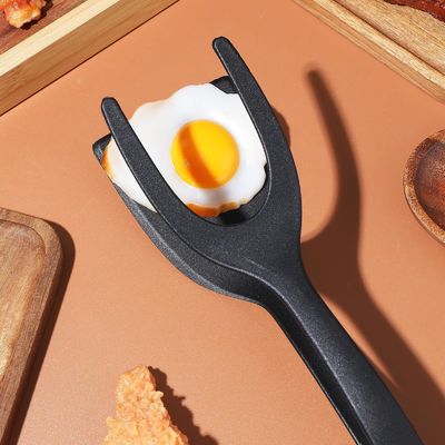 2 trong 1 Spatula Tong cho công cụ nấu ăn trứng đen Flipper Tong bánh nướng cá bánh nướng Pháp