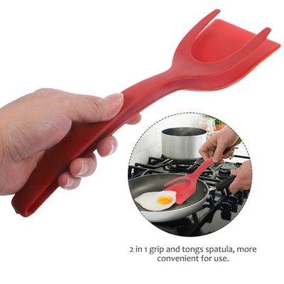 Công cụ rau quả loại 2 trong 1 Spatula Tong PPA vật liệu Grip và Flip Egg Clip
