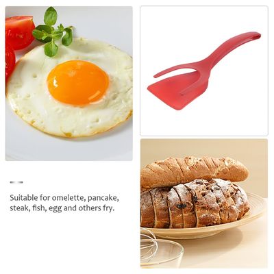 Công cụ rau quả loại 2 trong 1 Spatula Tong PPA vật liệu Grip và Flip Egg Clip